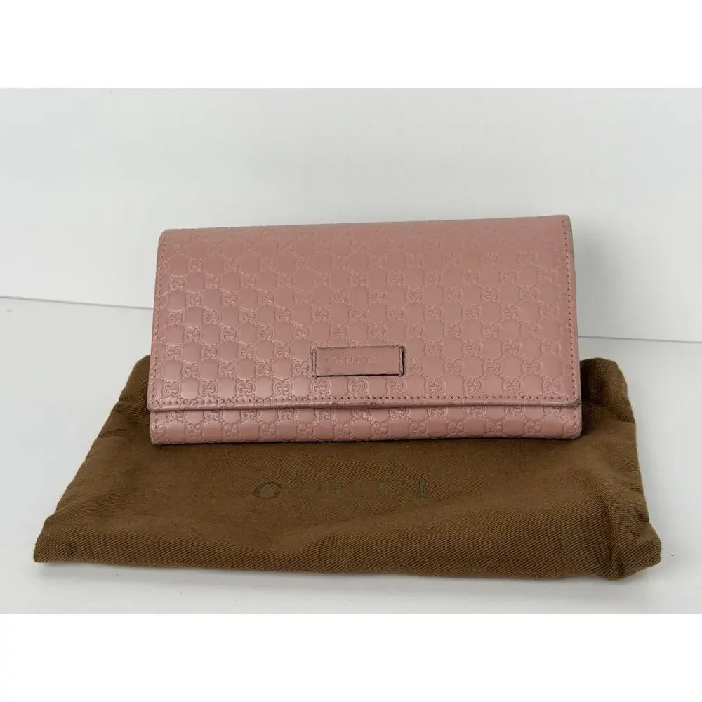 Gucci Microguccissima Continental Bifold Flap Wallet in Pink Leather - Picture 14 of 14